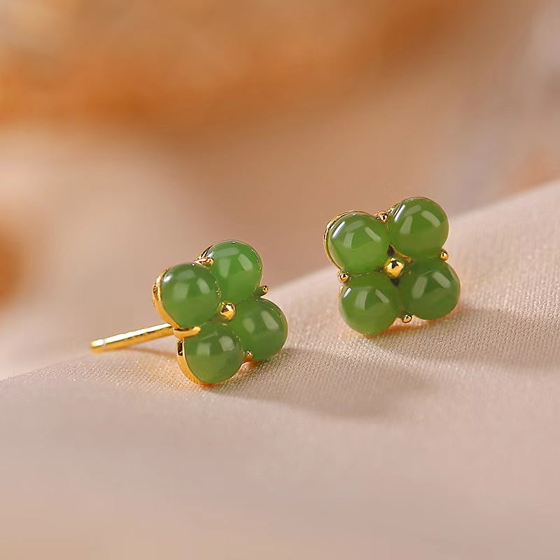 string jade earrings mens