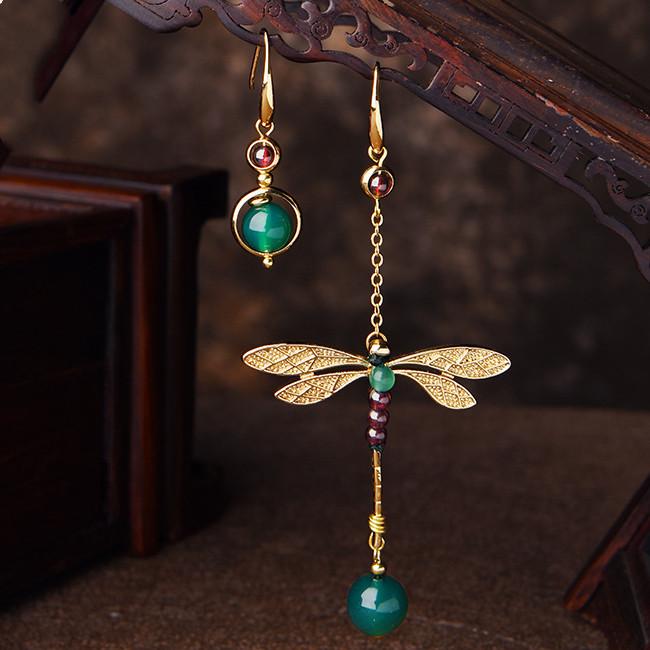 Female Dragonfly Vintage Colorful Earrings popular weights