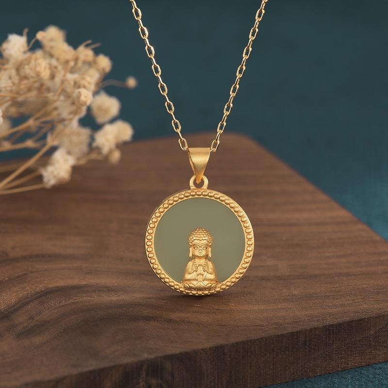 Guanyin gold online pendant