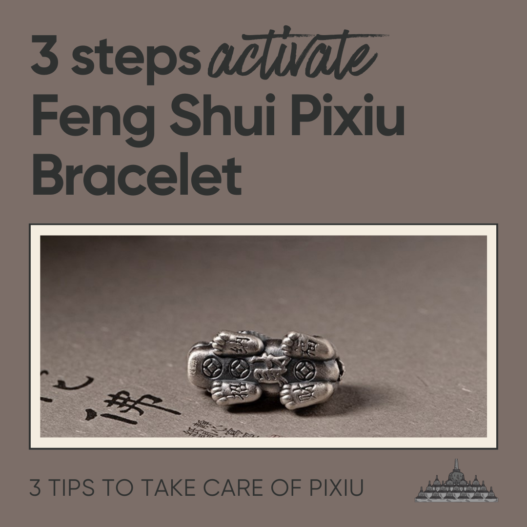 Pixiu bracelet activation and care guide with a silver Pixiu charm