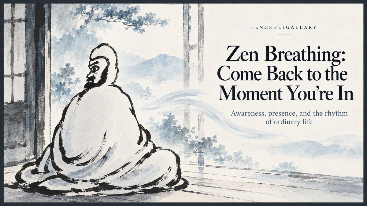 Zen Breathing: Come Back to the Moment You’re In — a seated monk beside an open doorway