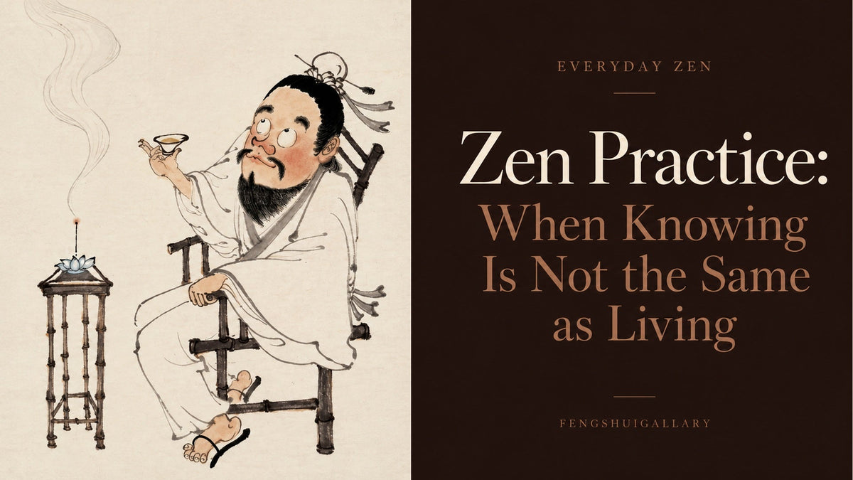 Zen Practice: When Knowing Is Not the Same as Living — seated figure holding a cup beside incense