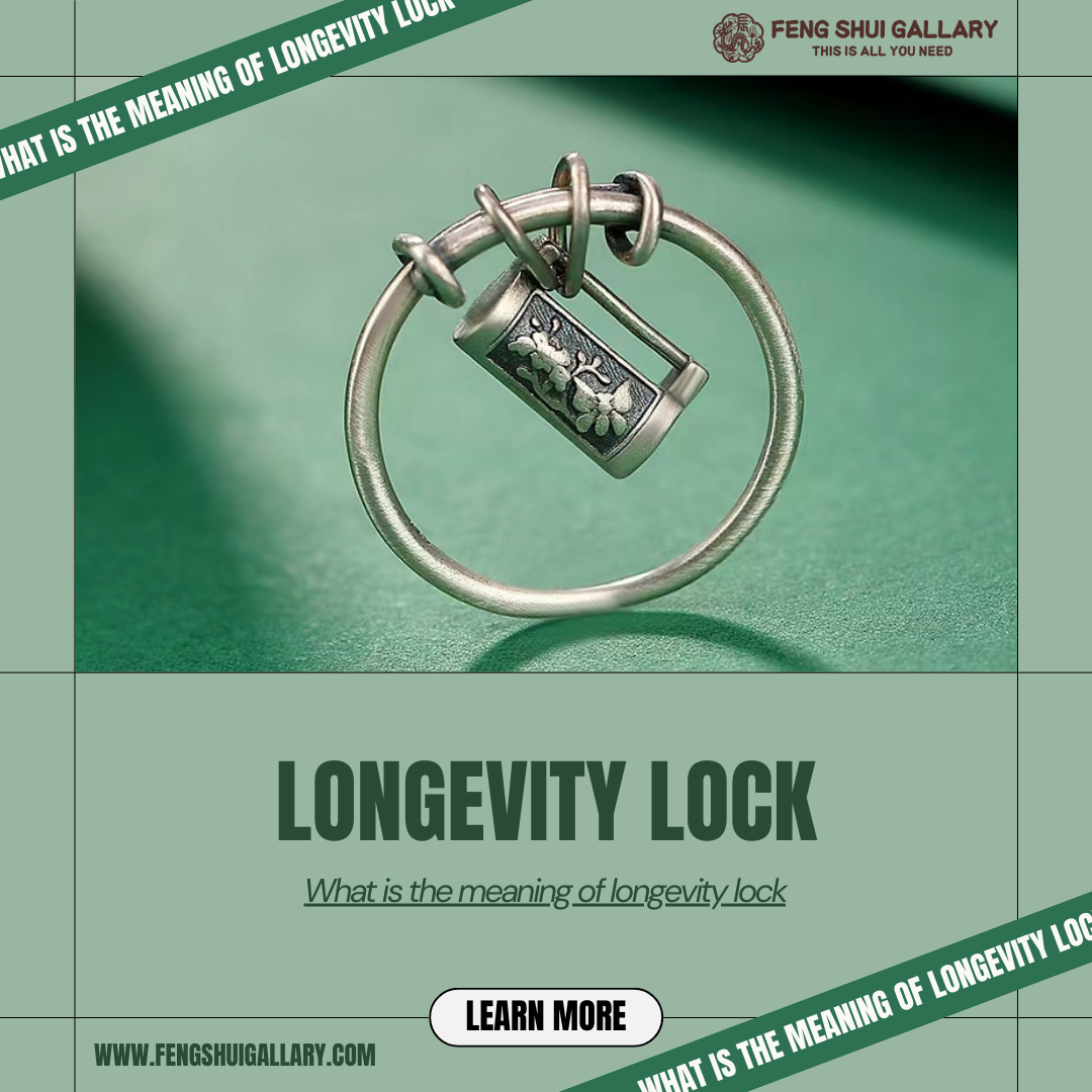 Silver longevity lock pendant symbolizing protection and long life