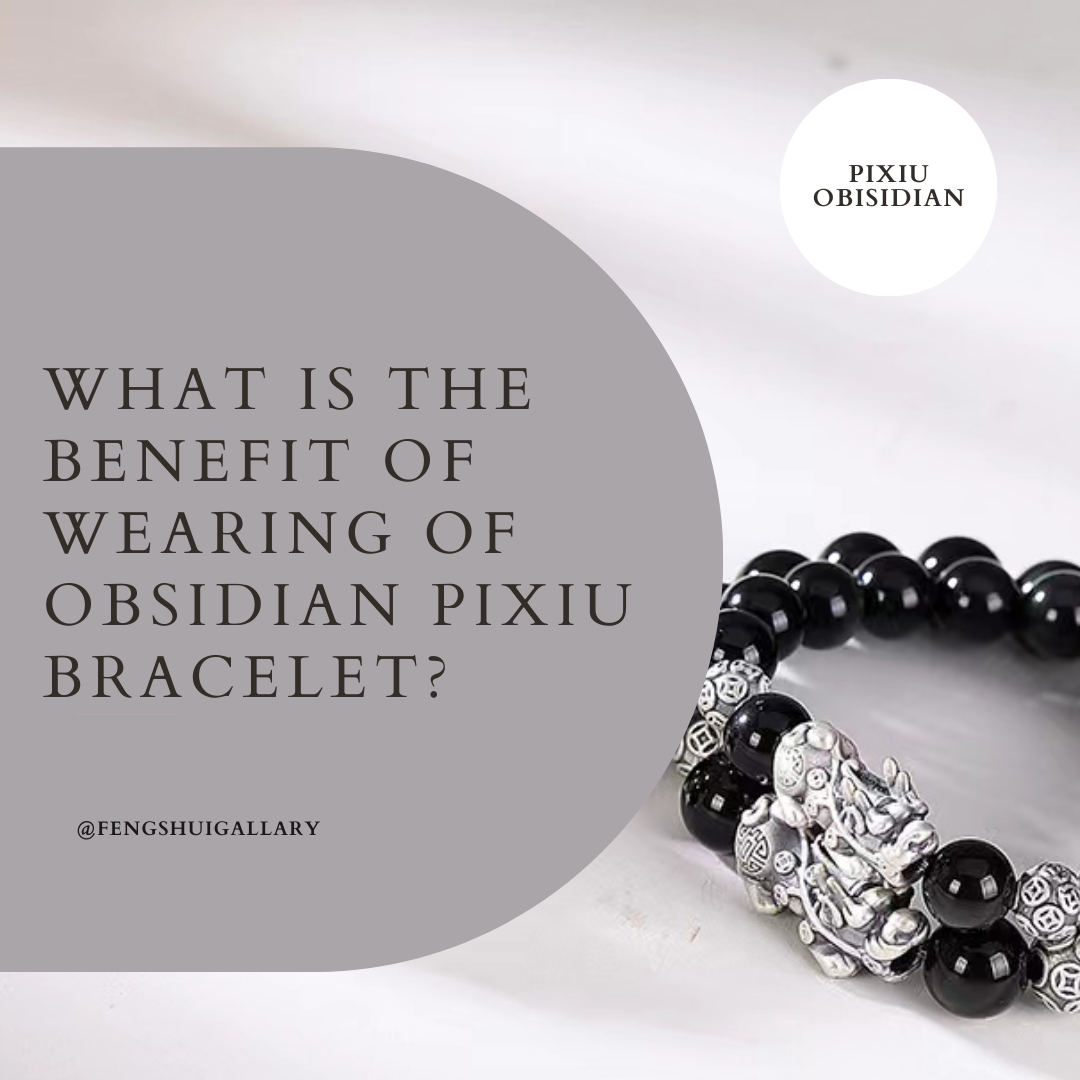 Black obsidian Pixiu bracelet highlighting its traditional feng shui benefits