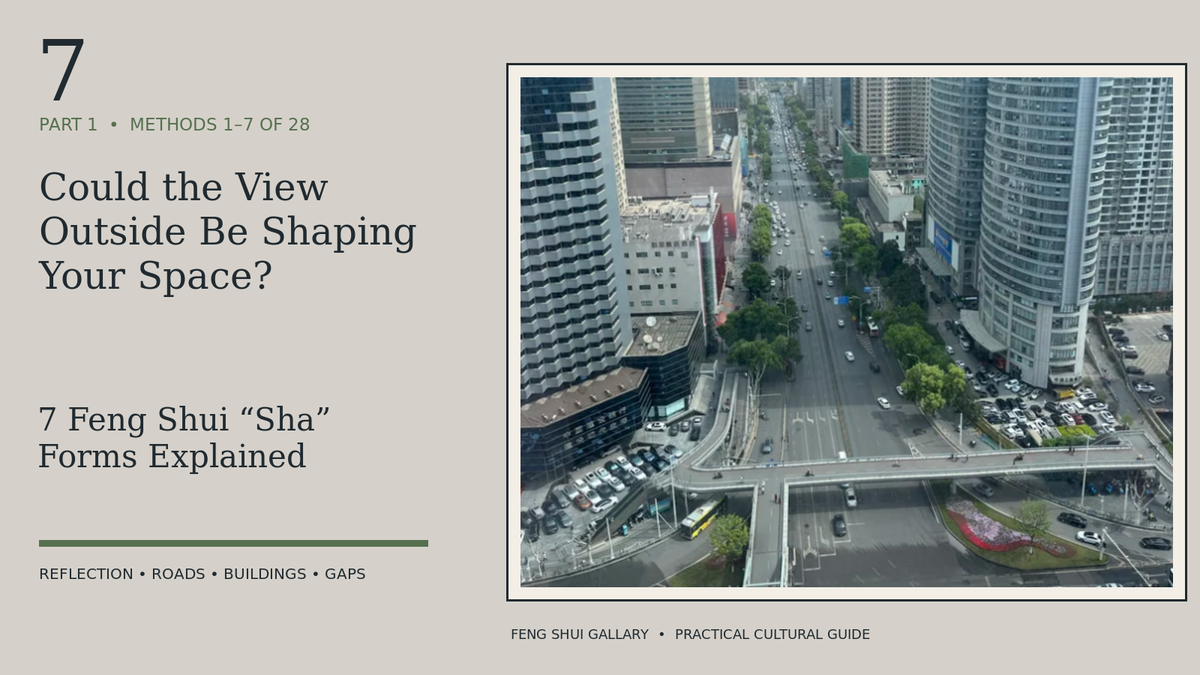 Seven Feng Shui Sha forms around a city home, part one