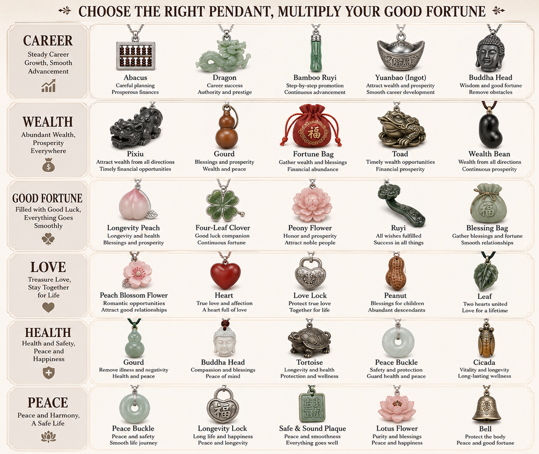 How to Choose a Feng Shui Pendant Based on Its Meaning and Energy