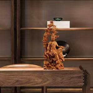 Guan Yin Buddha Hand Carved Statue -Protection&Healing