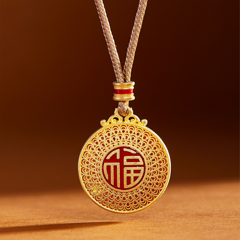 Blessing motif on reverse of pendant