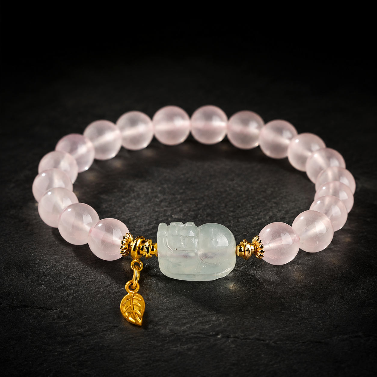 Calm and Connection-Rose Quartz Pixiu Bracelet