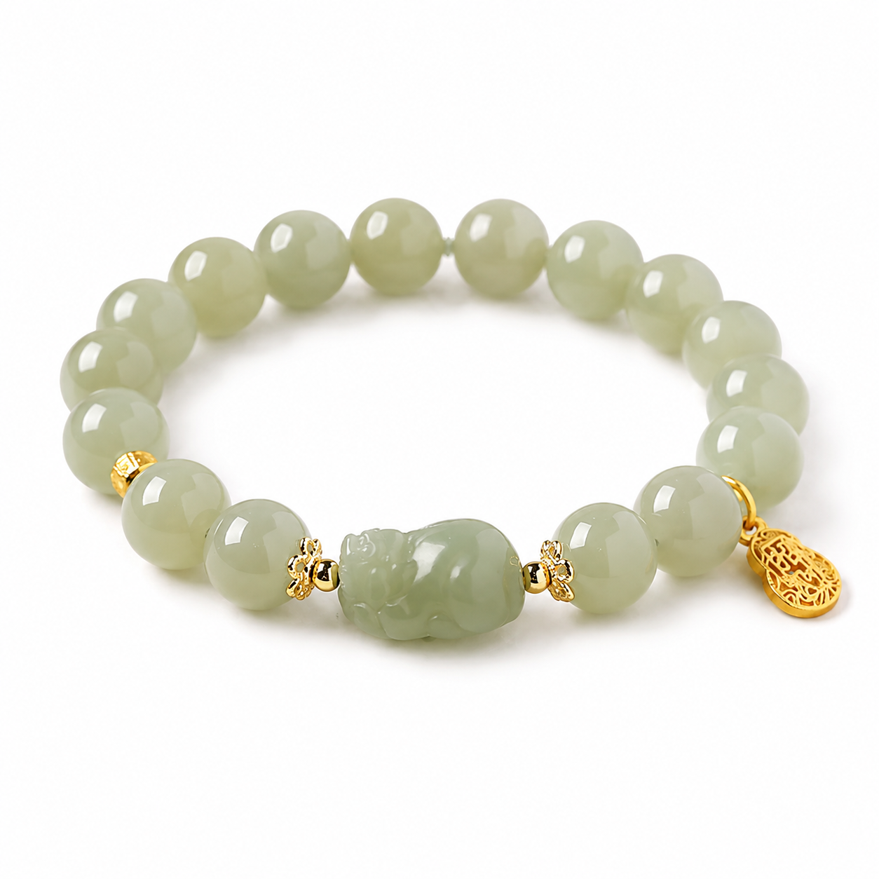 Hetian Jade Pixiu Bracelet-Steady Fortune