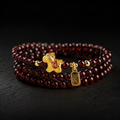 Handgeschnitztes Jadeit-Kubanische-Glieder-Armband – Pfad des Wächters