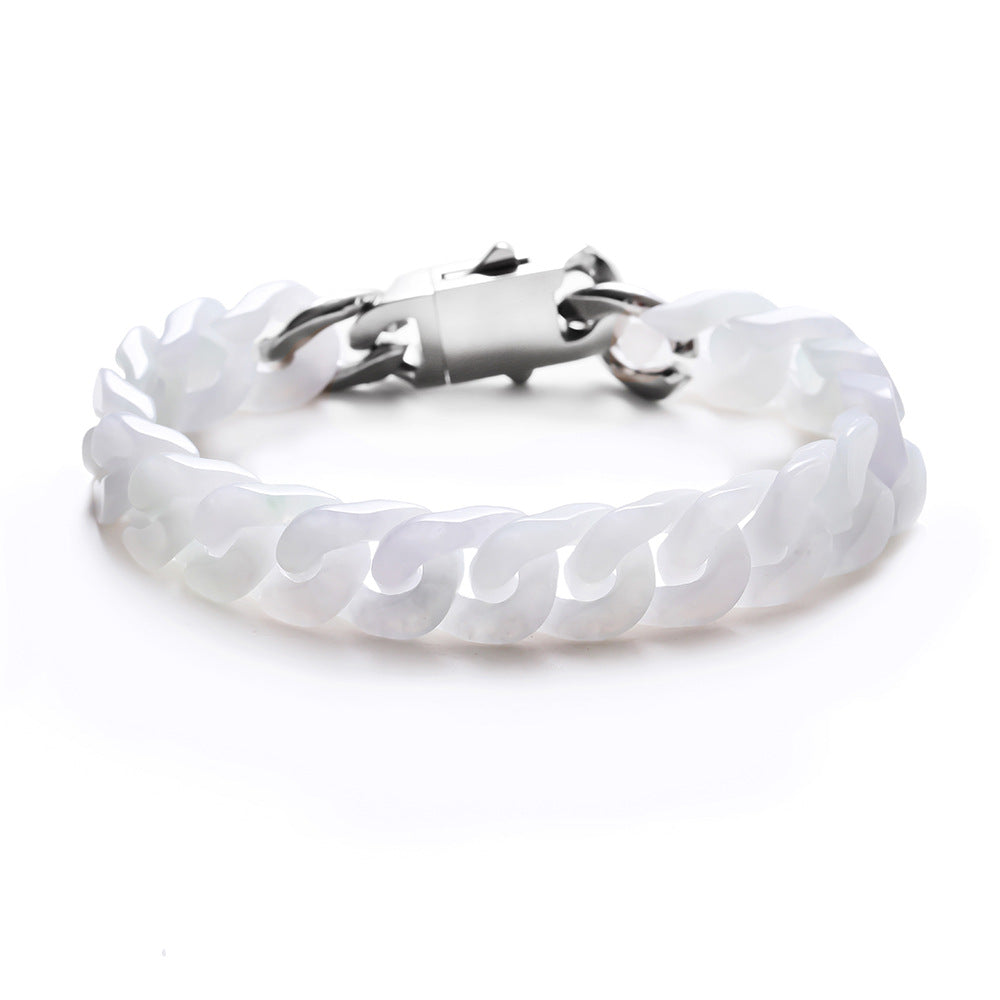 Jade Cuban Link Bracelet-Balance & Presence