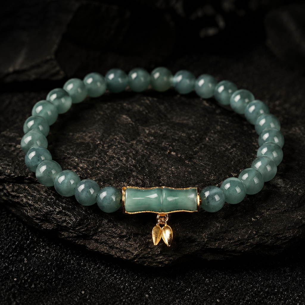 Rising with Purpose-Jadeite Bamboo Bracelet