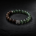 Handgeschnitztes Jadeit-Kubanische-Glieder-Armband – Pfad des Wächters