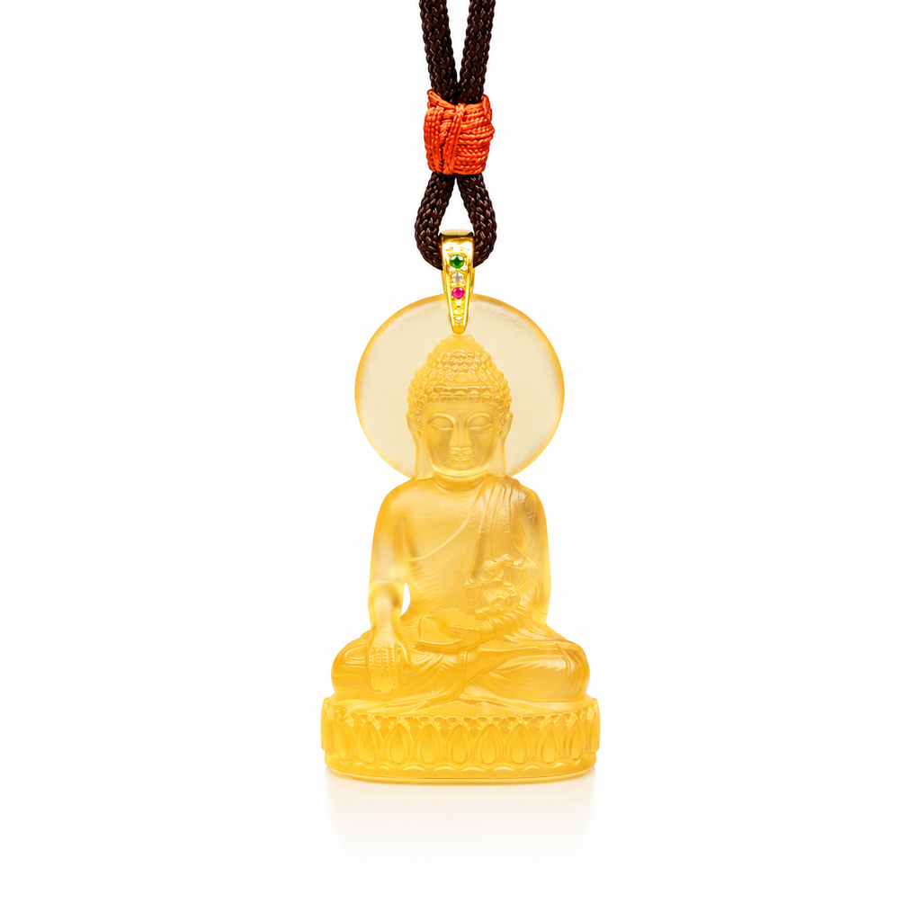 Liuli Shakyamuni Buddha Pendant–Spiritual Protection