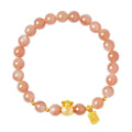 Orange Moonstone Lucky Money Bag Bracelet-Attracts Wealth and Protection