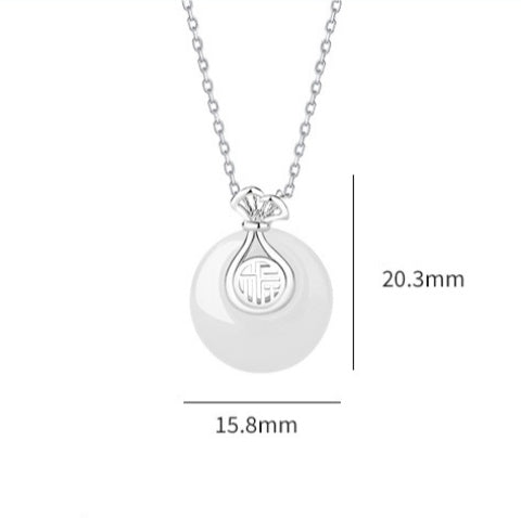 Jade “Blessing Pouch” Pendant – Calm Mind, Gentle Joy & Timeless Grace