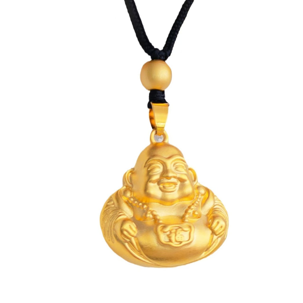 Golden Happy Buddha Pendant-Attract Wealth & Good Luck