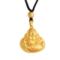 Golden Happy Buddha Pendant-Attract Wealth & Good Luck
