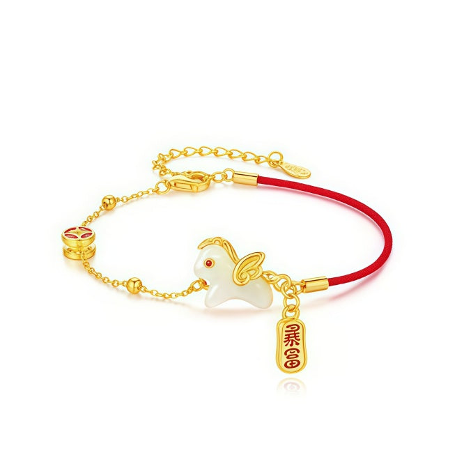 Hetian Jade Horse Bracelet – Prosperity, Success & Fortune Ahead