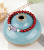 Imperial Amethyst Pixiu & High-Purity Cinnabar Wealth Bracelet