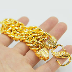 18K Gold Double Pixiu Fu Bracelet-Protection&Luck