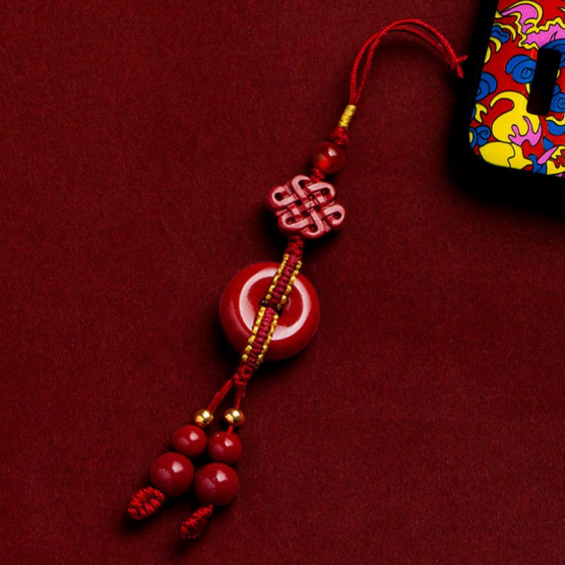Steady Blessings-Cinnabar Peace Buckle Phone & Car Key Charm