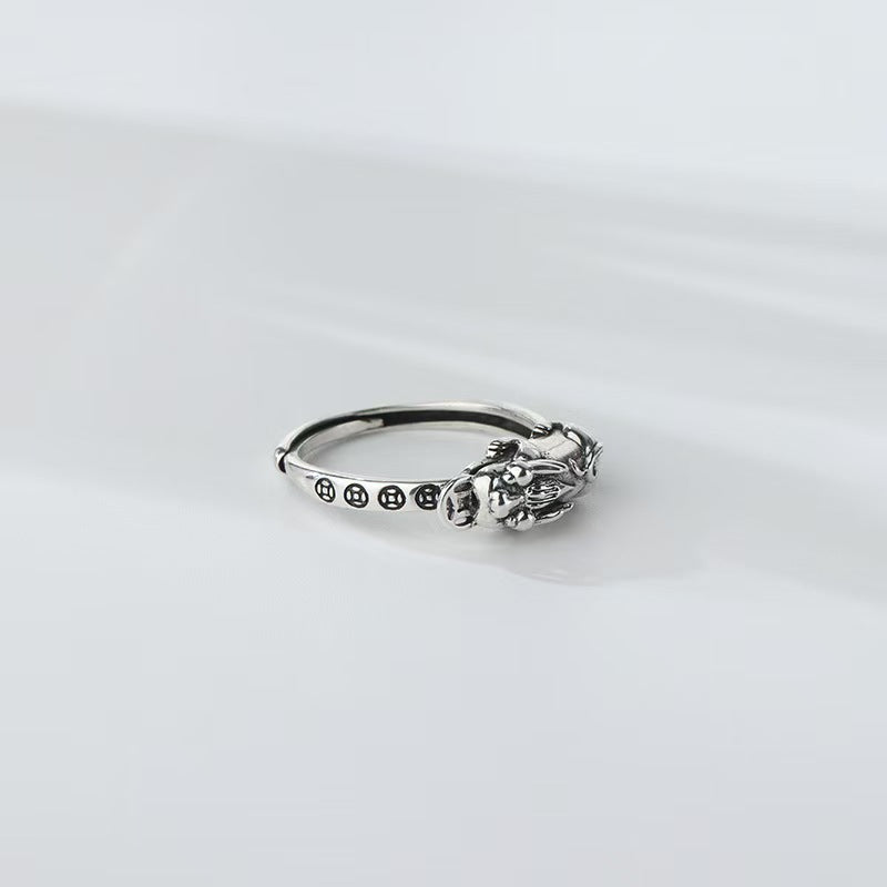 Resolute Guardian Pixiu Sterling Silver Ring