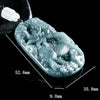 Natural Grade A Blue Jadeite Qilin Pendant – Ice Variety Jade Necklace for Men