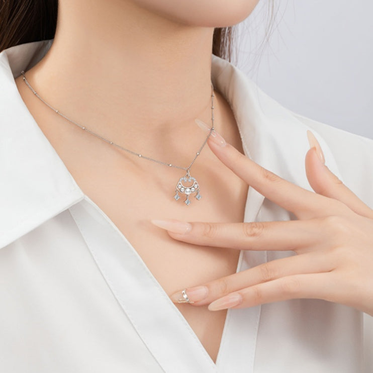 Ruyi Lock Pearl Necklace-Wishes for Peace & Happiness