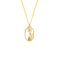 Fortune in Bloom-Floral & Gourd Green Jade Necklace