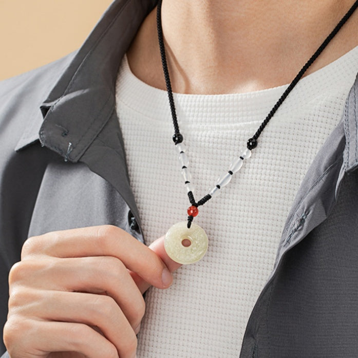 Peace & Prosperity-Pixiu Nephrite Jade Pendant Necklace