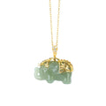 Fortune Guardian Elephant Jade Pendant Necklace
