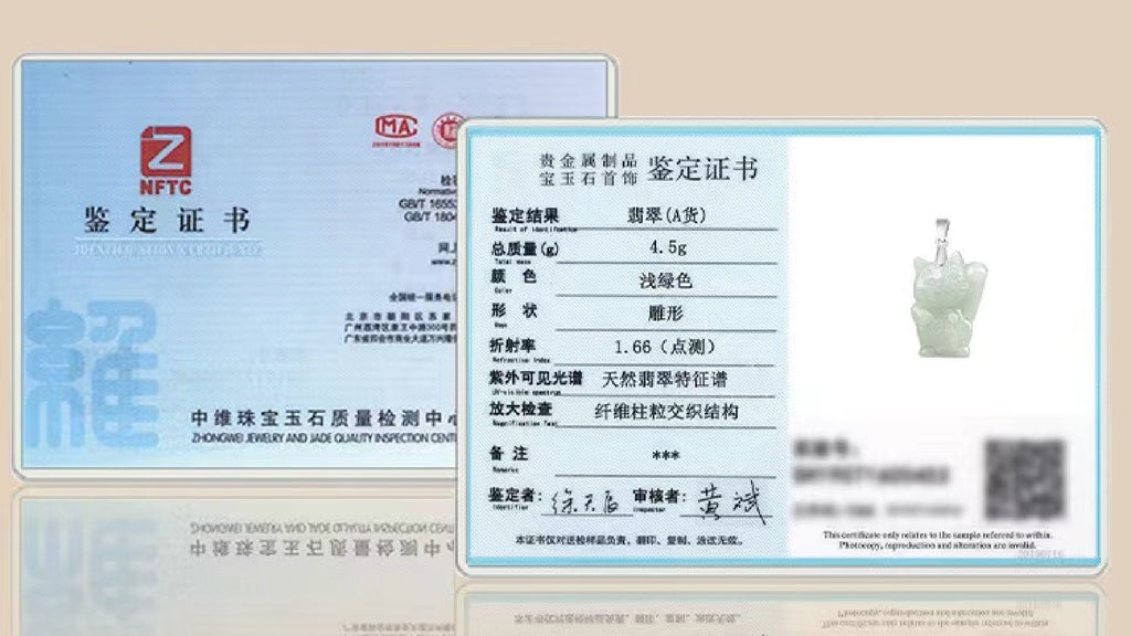 Maneki-neko White Jade Necklace-Lucky Fortune Waving Arm Cat