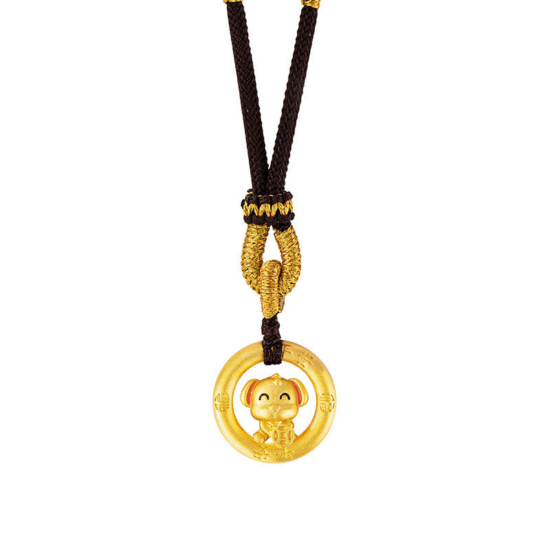 Twelve Gold Zodiac Peace-Guard Amulet Necklace Series