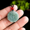 Blue Jadeite Taiji Bagua Pendant – Natural Ice Variety Jade Necklace for Men & Women