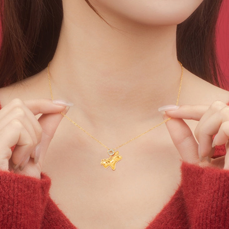 Horse and Coin Sterling Silver Necklace-Prosperity on Its Way