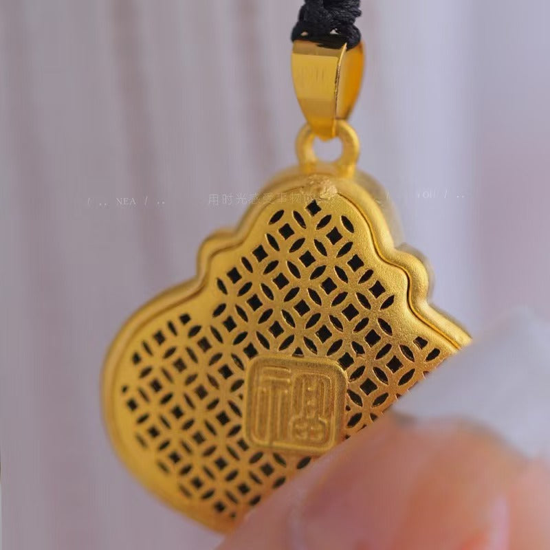 Golden Happy Buddha Pendant-Attract Wealth & Good Luck