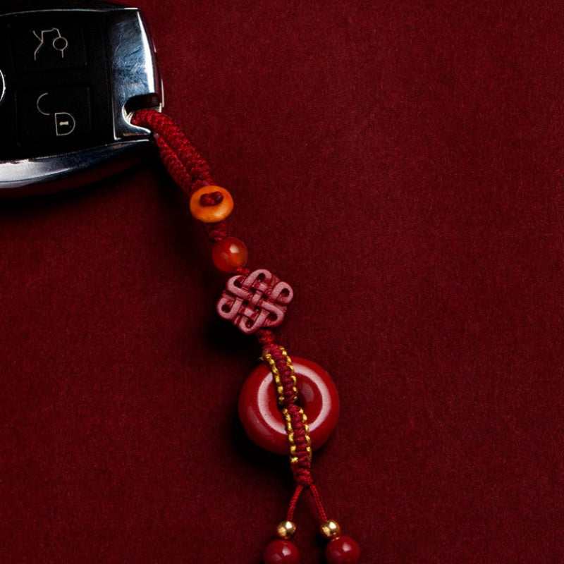 Steady Blessings-Cinnabar Peace Buckle Phone & Car Key Charm
