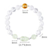Lucky Jade Pixiu White Crystal Bracelet-Charm for Fortune & Prosperity