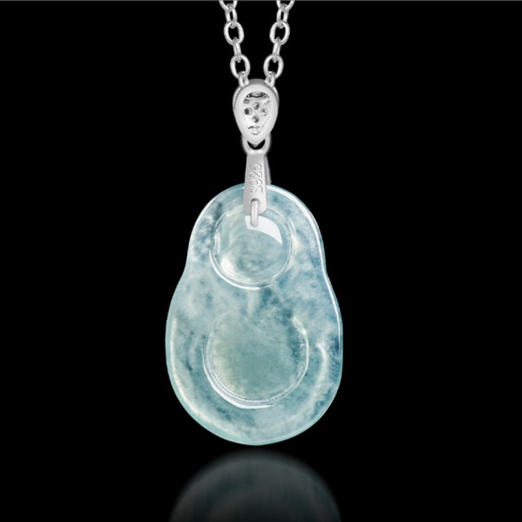 Blue Ice Jade Wealth Guardian Pendant – Prosperity & Fortune Blessing