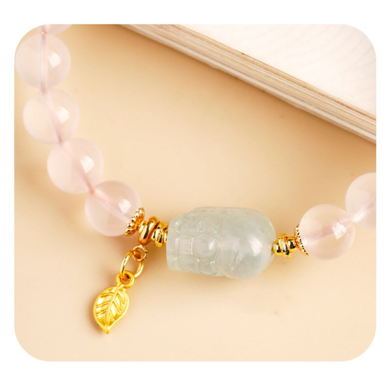 Calm and Connection-Rose Quartz Pixiu Bracelet