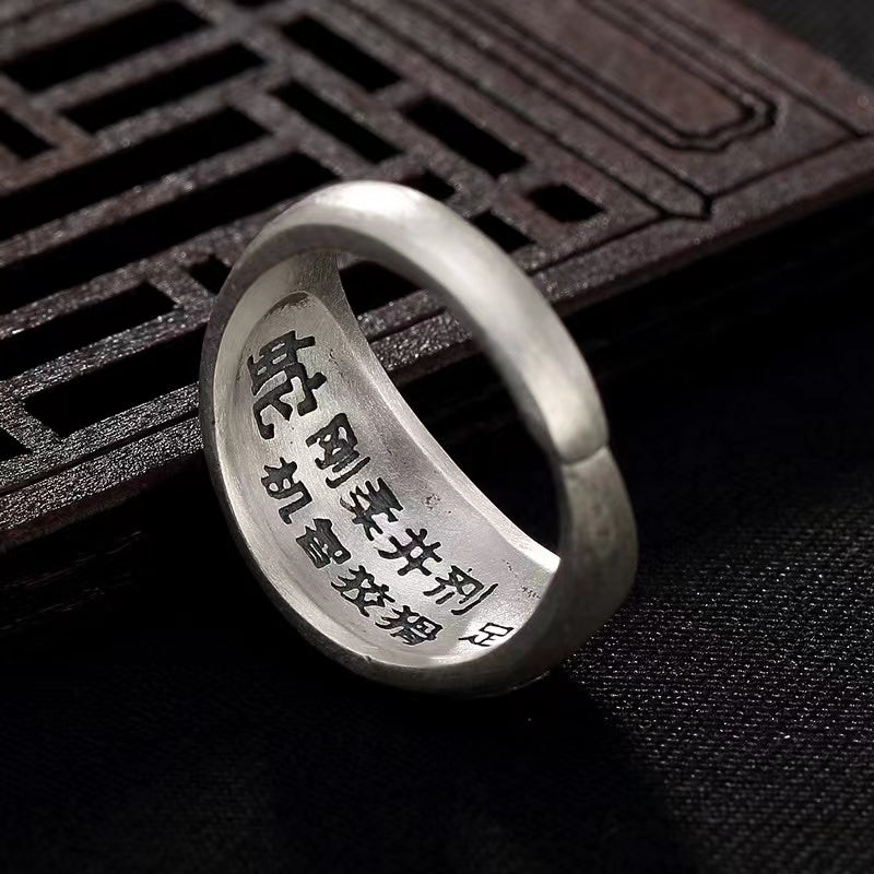 990 Pure Silver 12 Chinese Zodiac Ring-Good Luck Protection
