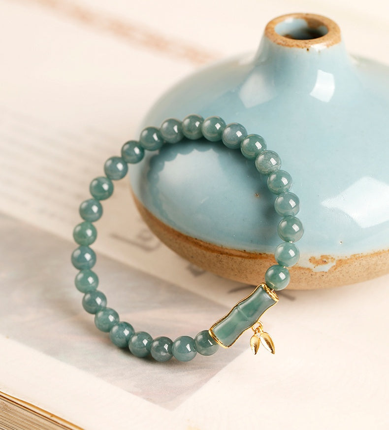 Rising with Purpose-Jadeite Bamboo Bracelet