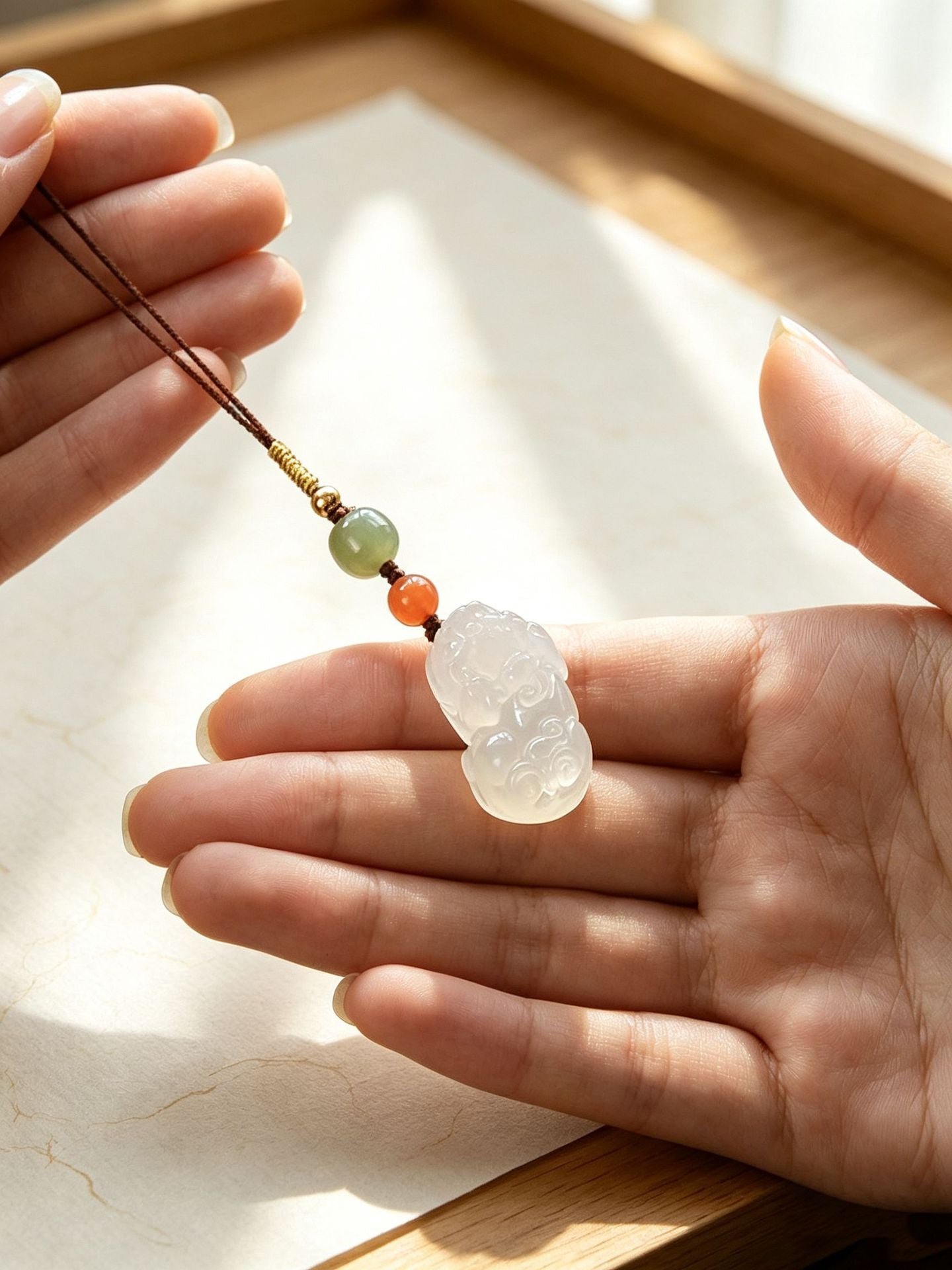 White Agate Pixiu Phone Charm-Purpose Close at Hand