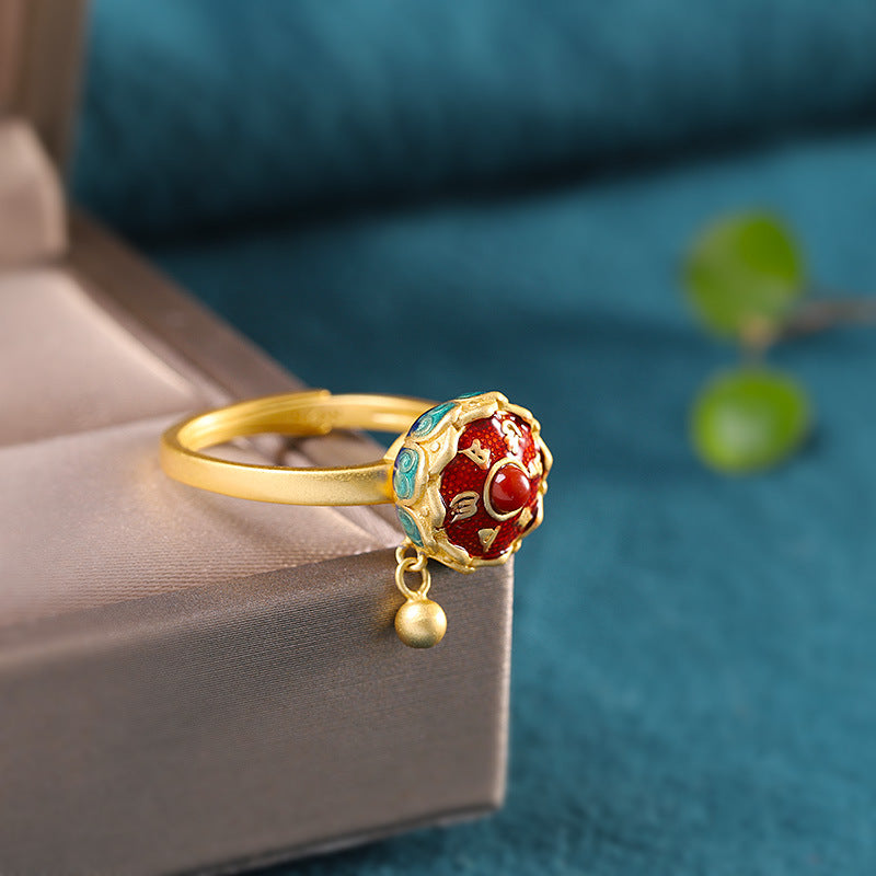Eight-Petal Lotus Spinning Ring-Tranquil Grace