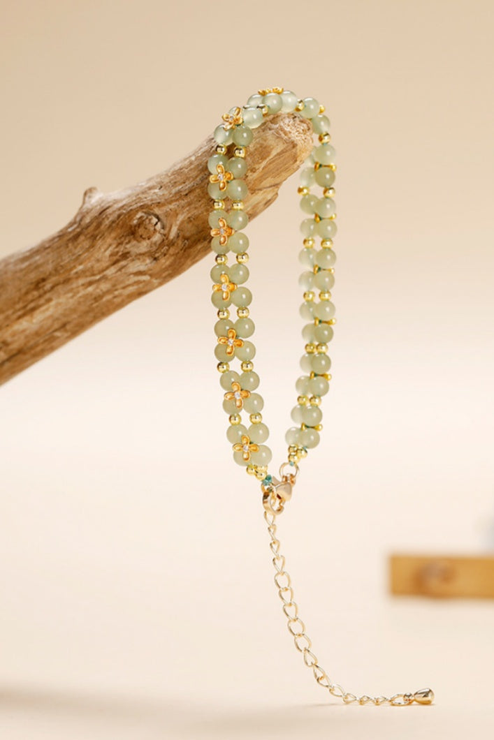 Nephrite Jade Osmanthus Bracelet-Gentle Harmony