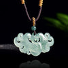 Ice Jade Phoenix Hand-Carved Pendant-Protection and Prosperity