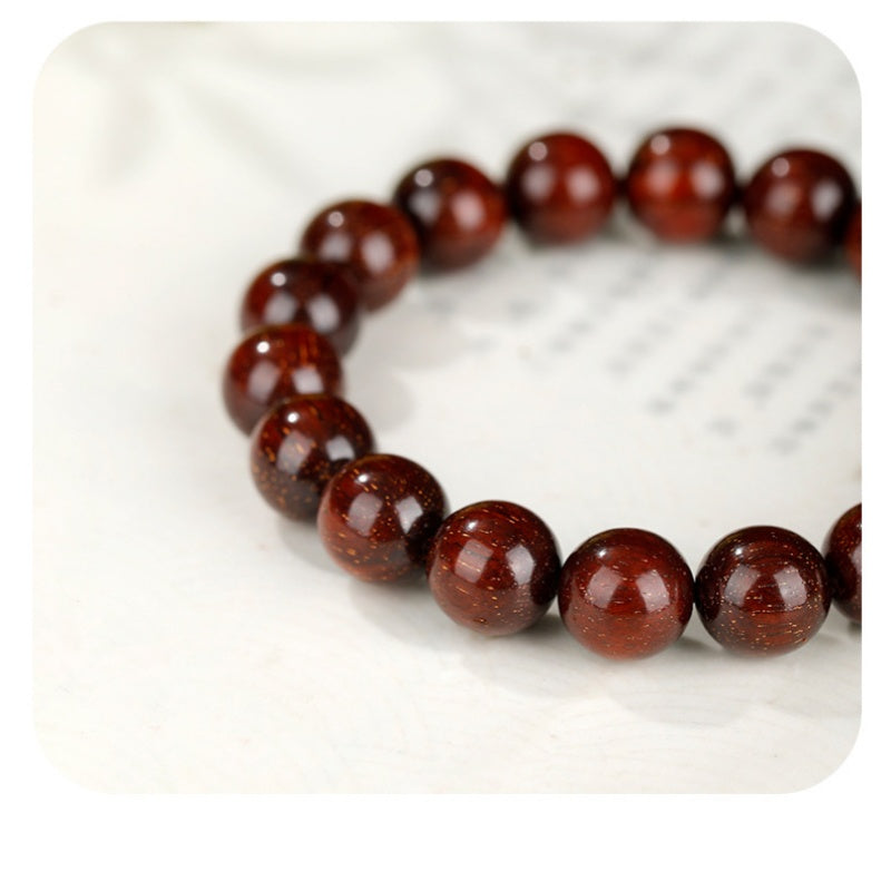 Silver Obsidian Lion Dance Head Sandalwood Bracelet-Grounded Resolve
