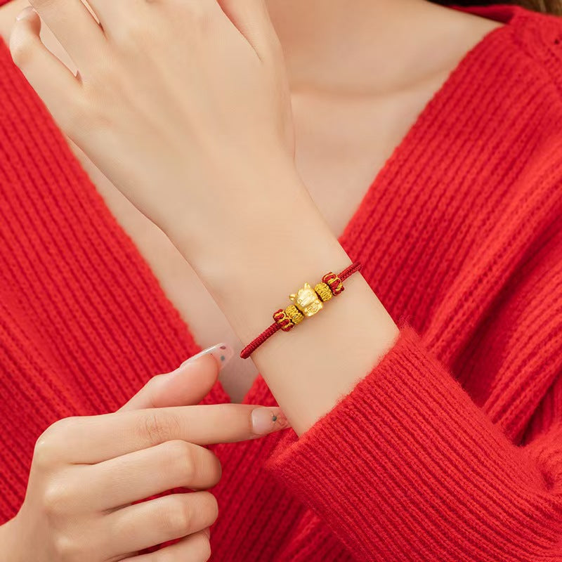 12 Zodiac Fortune Gold Bracelet – “Wealth on Arrival” Lucky Year Series